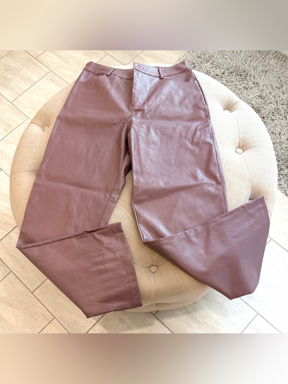 Le Lis Vegan Leather Wide Leg Pants